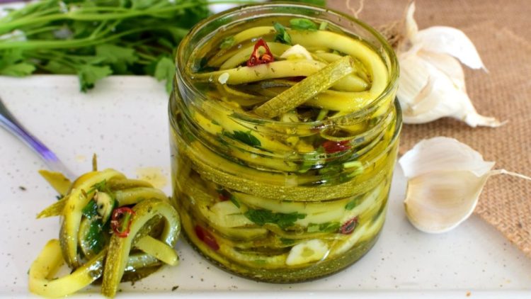 Courgettes à l'huile croustillantes