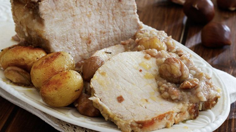 rôti de porc aux châtaignes