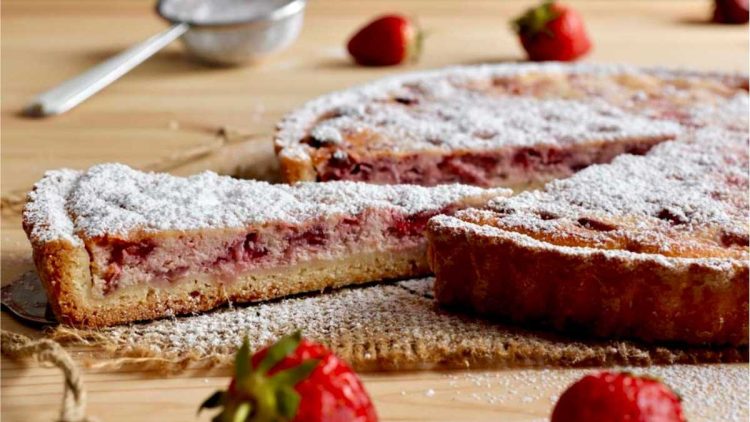 Tarte à la ricotta et aux fraises
