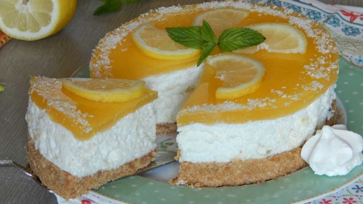 Cheesecake au citron et à la noix de coco