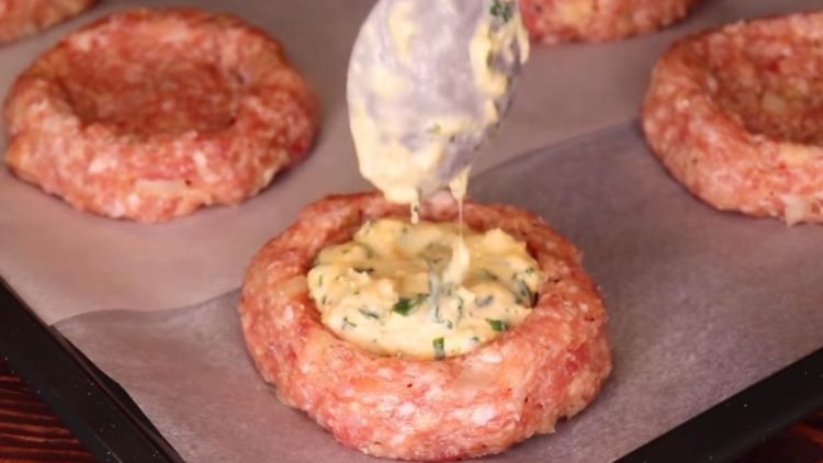 galettes de viande hachée au fromage