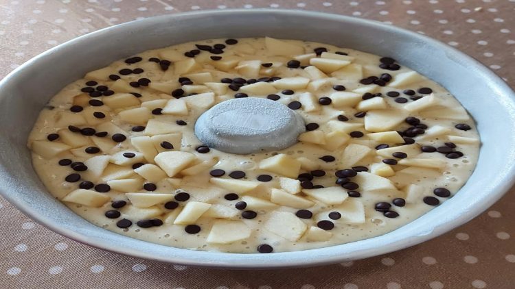 Savarin aux pommes et chocolat