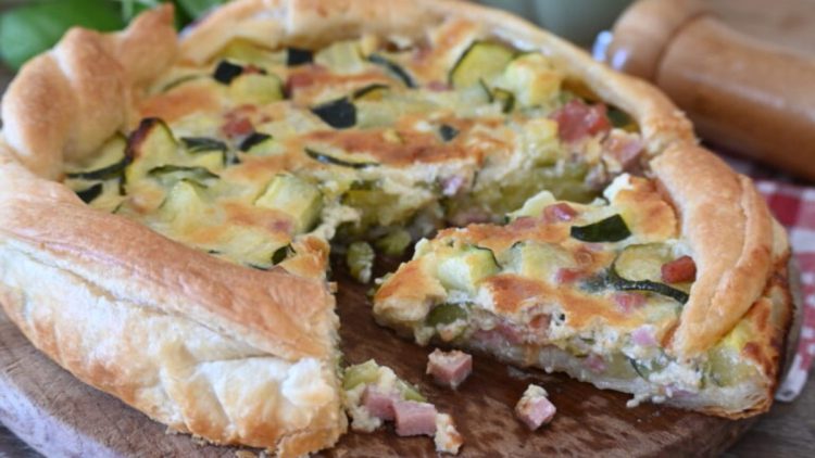 tarte aux courgettes et au jambon