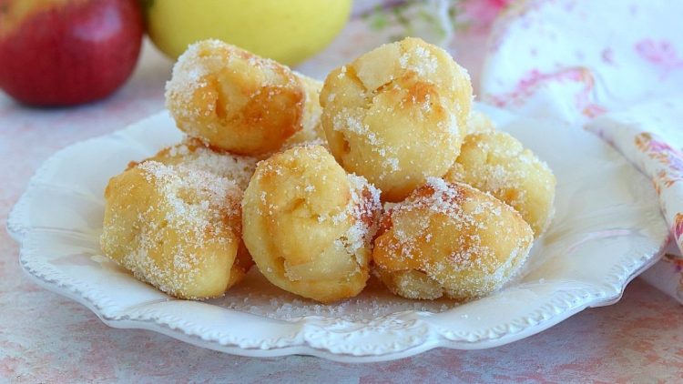 Beignets aux pommes et mascarpone