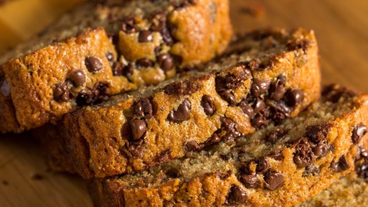 cake à la banane et pépites de chocolat