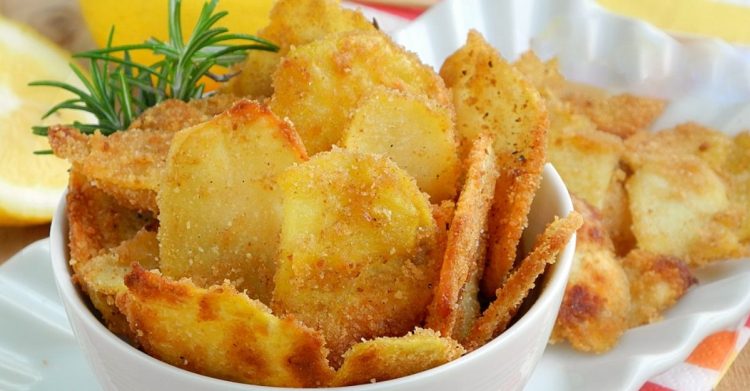 Chips de pommes de terre au four
