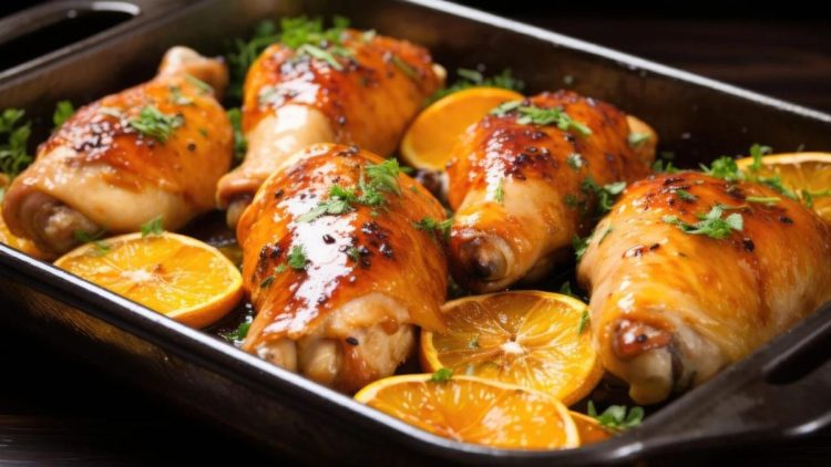 cuisses de poulet à l'orange