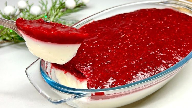 dessert crémeux aux framboises