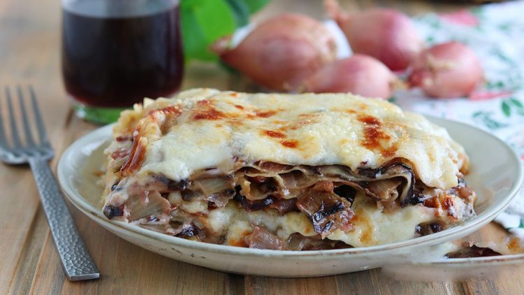lasagnes au radicchio gorgonzola et noix