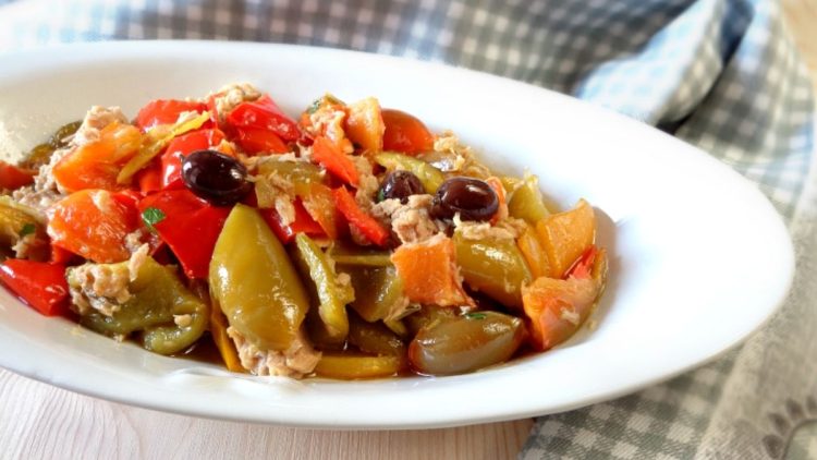 poivrons au thon à la poêle