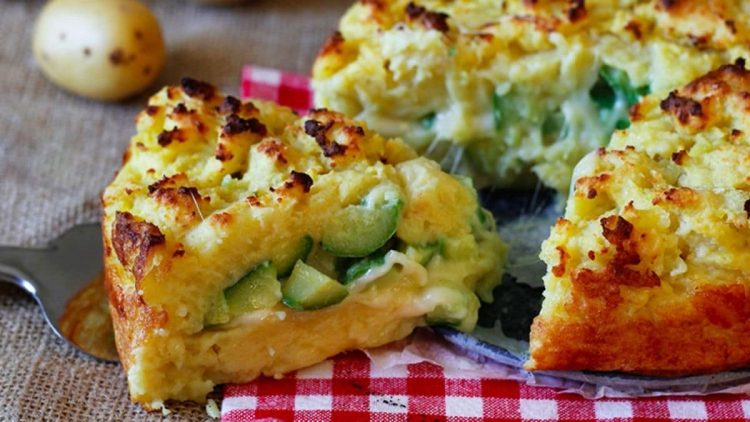 Tarte émiettée aux pommes de terre