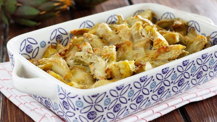 Artichauts gratinés au parmesan