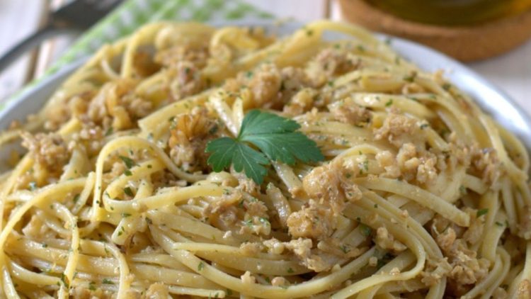 linguines à la morue séchée