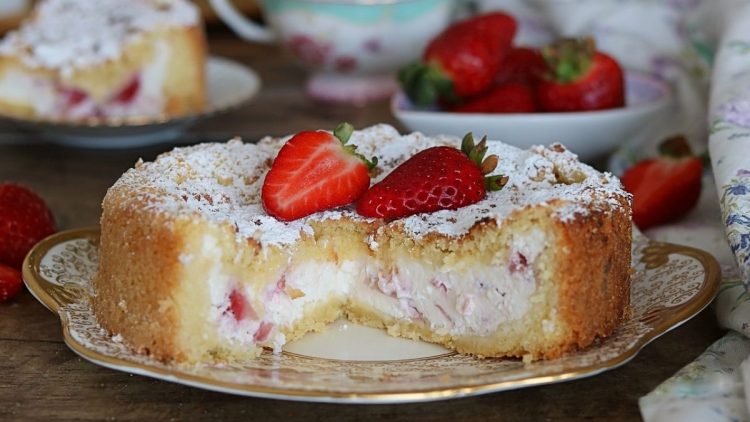 Tarte crumble ricotta et fraises
