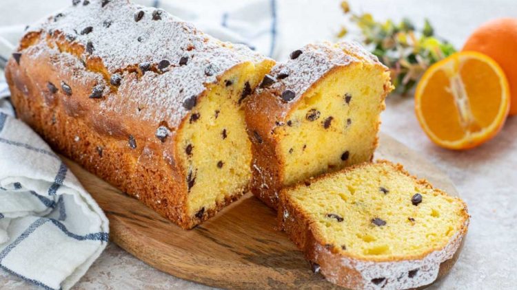 cake aux pépites de chocolat et à l'orange