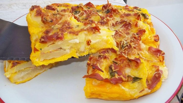 Gâteau de pommes de terre mozzarella speck