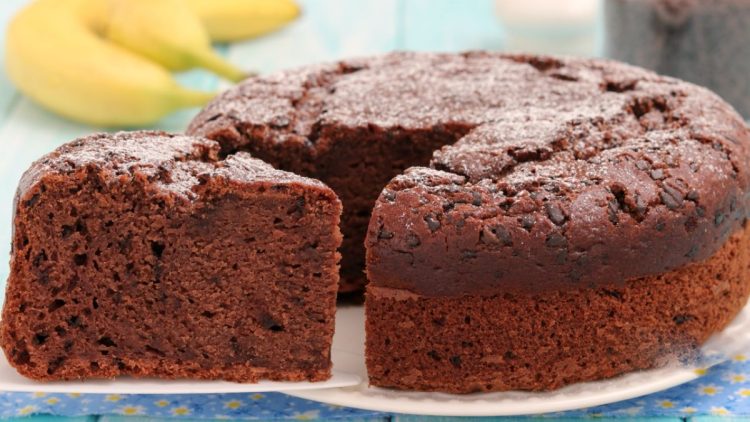gâteau moelleux banane et chocolat