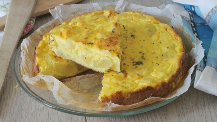 Omelette de pommes de terre au four
