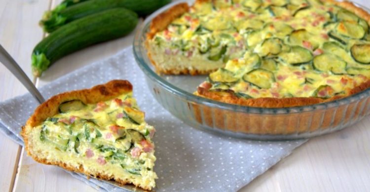 Tarte rustique aux courgettes et jambon