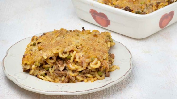Anneaux de pâtes au four