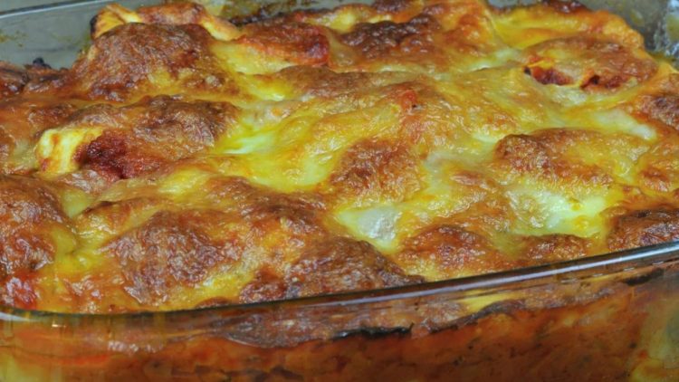 gratin de potiron et courgettes
