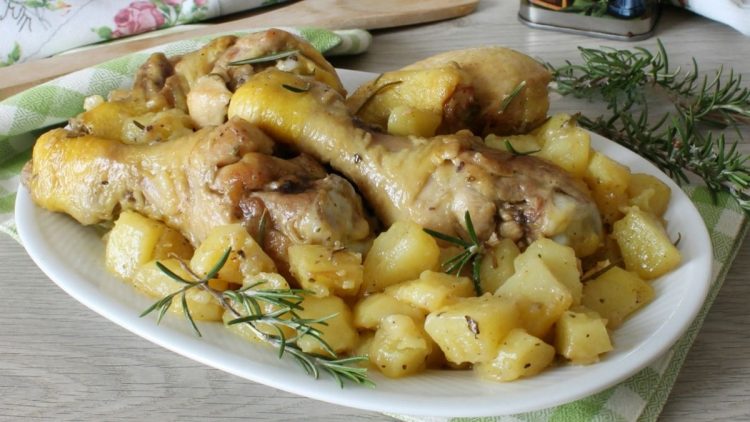 Poulet à la poêle aux pommes de terre