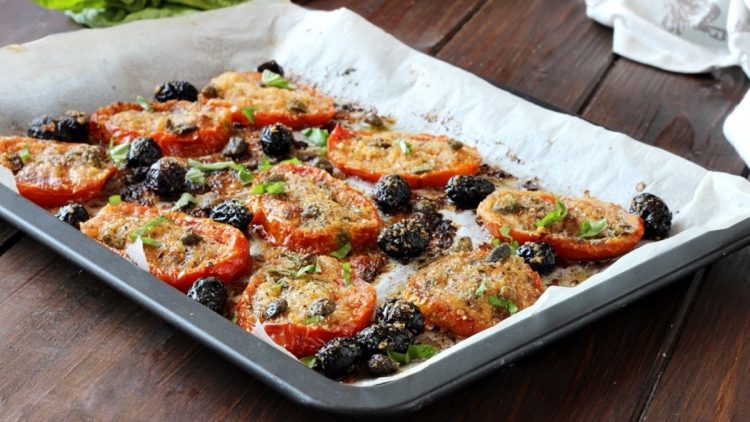 Tomates gratinées au parmesan