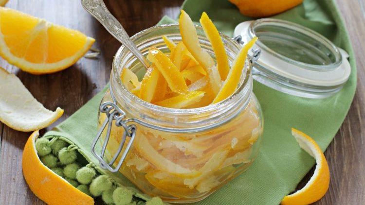 Zestes d'oranges confits maison