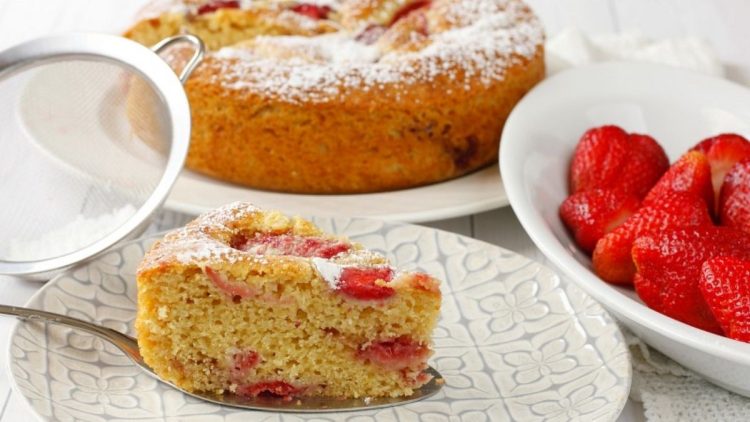 Gâteau aux fraises et ricotta