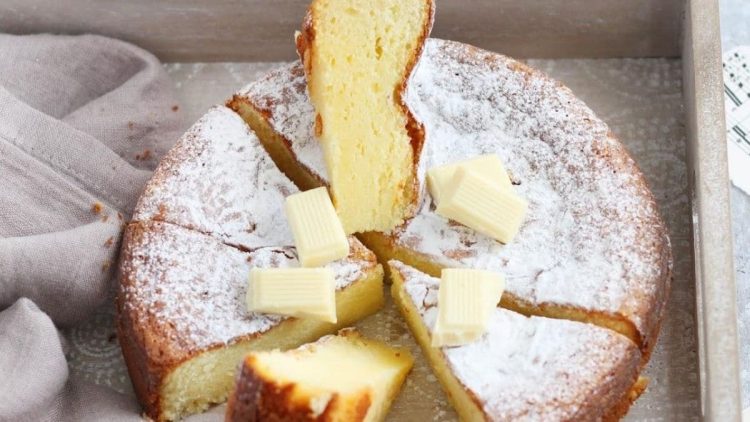 Gâteau crémeux au chocolat blanc
