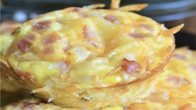 Muffins au petit déjeuner au jambon