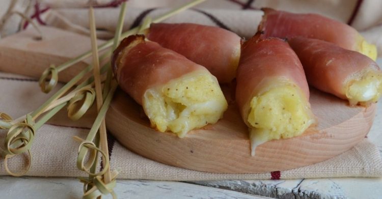 Roulés de speck avec pommes de terre