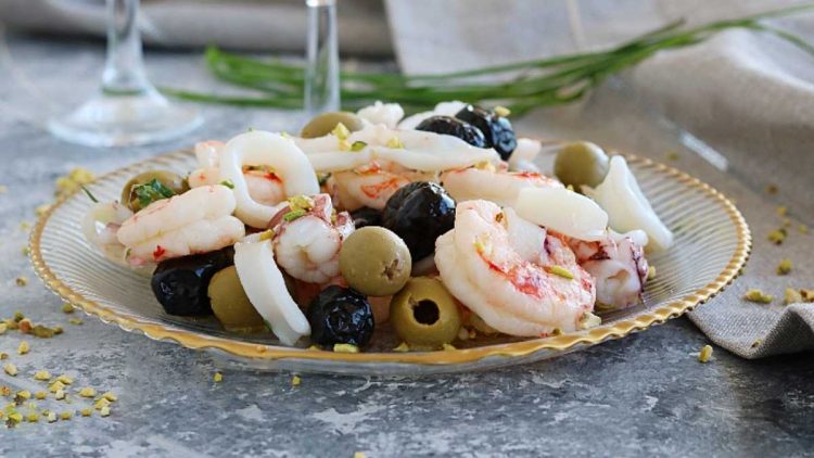 Salade de crevettes et calamars