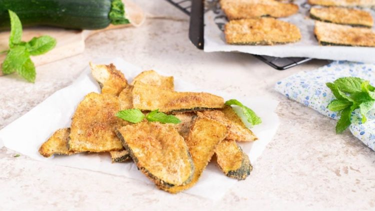 Tranches d'aubergines panées au four