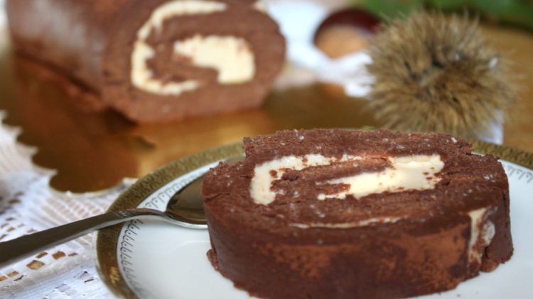 biscuit roulé aux châtaignes