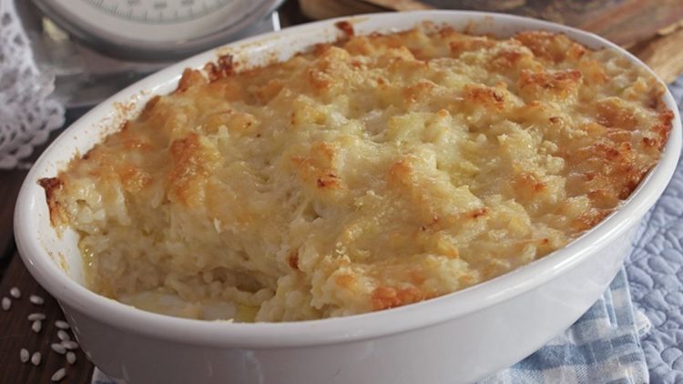 gratin de riz au four