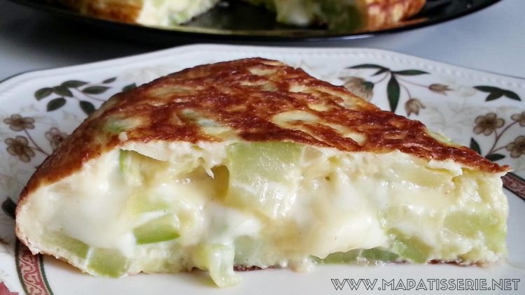 Tortilla aux courgettes et au fromage