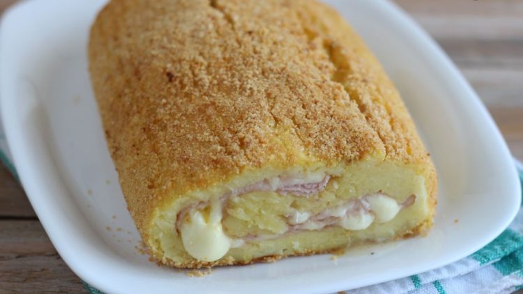 roulé de pommes de terre au jambon
