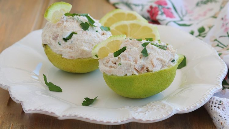 citrons farcis à la crème de thon
