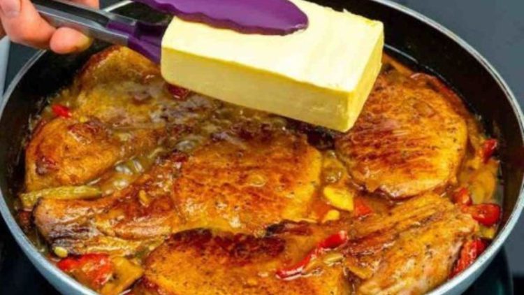 côtelettes de porc aux champignons