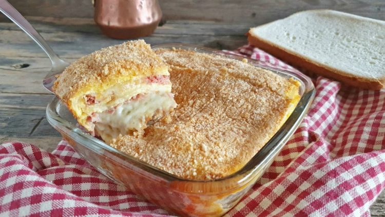 gratin de pain de mie jambon et fromage 