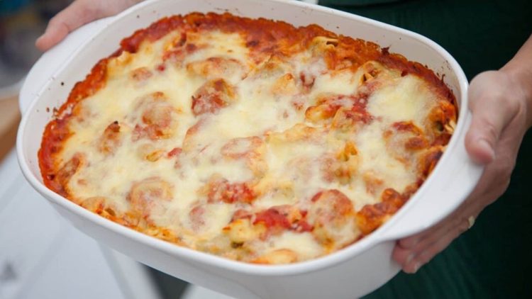 Gratin de tortellinis au four