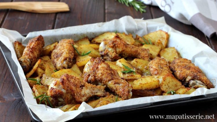 Poulet et pommes de terre au four