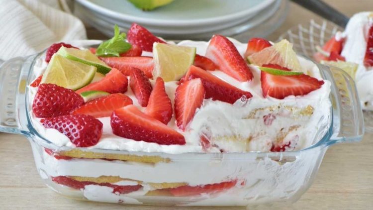 Tiramisu aux fraises et au citron vert
