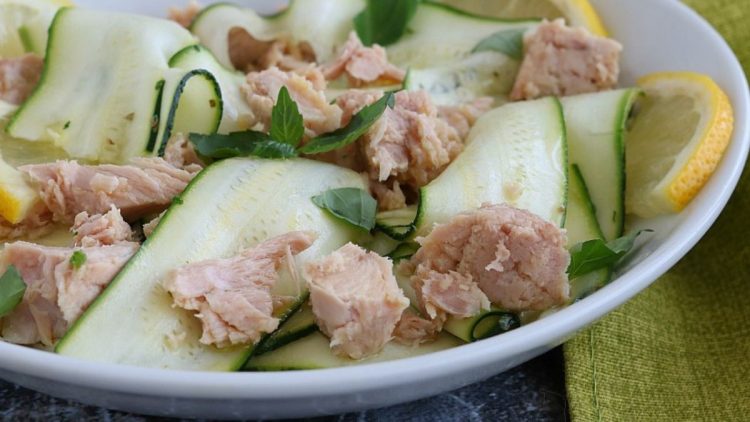 courgettes marinées au thon  