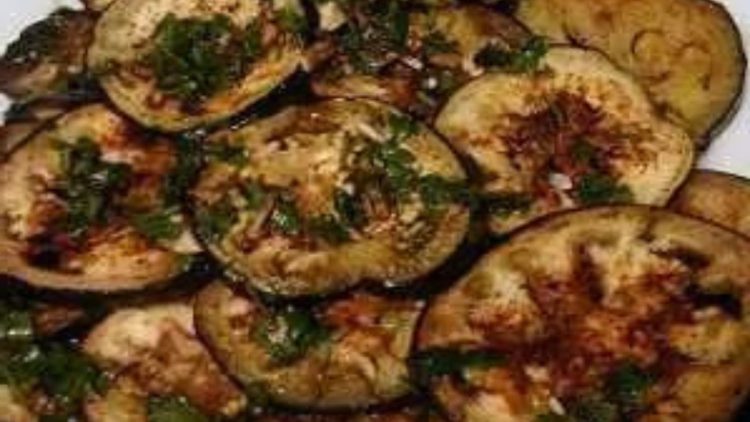 rondelles d’aubergines rôties au four