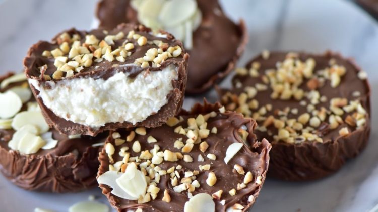chocolats fourrés au yaourt et à la noix de coco
