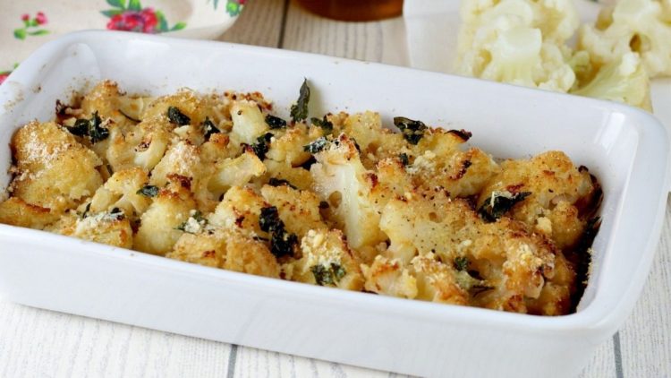 Chou-fleur gratiné sans béchamel