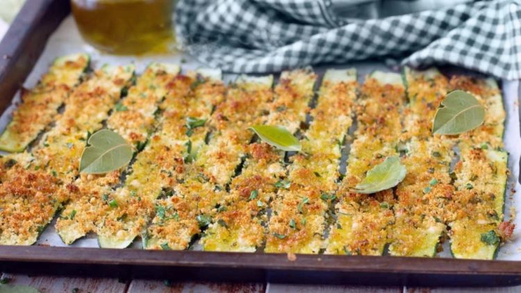 Courgettes gratinées au parmesan au four