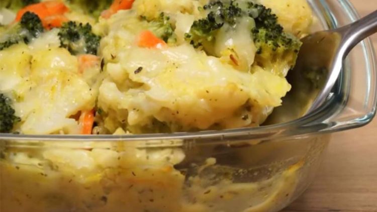 gratin de pommes de terre chou fleur et brocoli